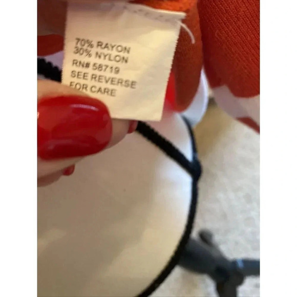 Elementz Button Up Sweater Women's Orange White Striped Attached Tank XL - Picture 8 of 8